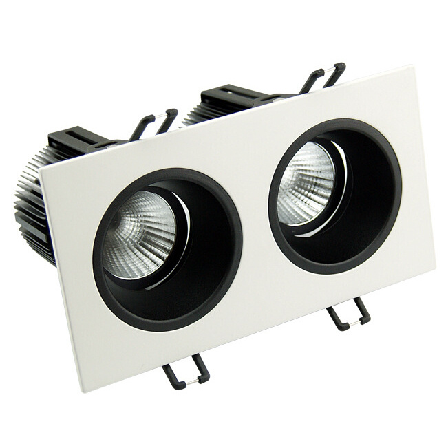 Spray White+Black Inner Ring 24W COB LED Wall Washer