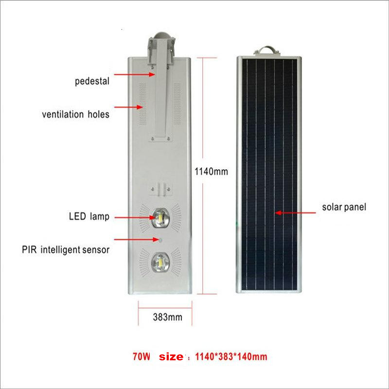 70W LED Solar Light for Street Garden Road Lighting