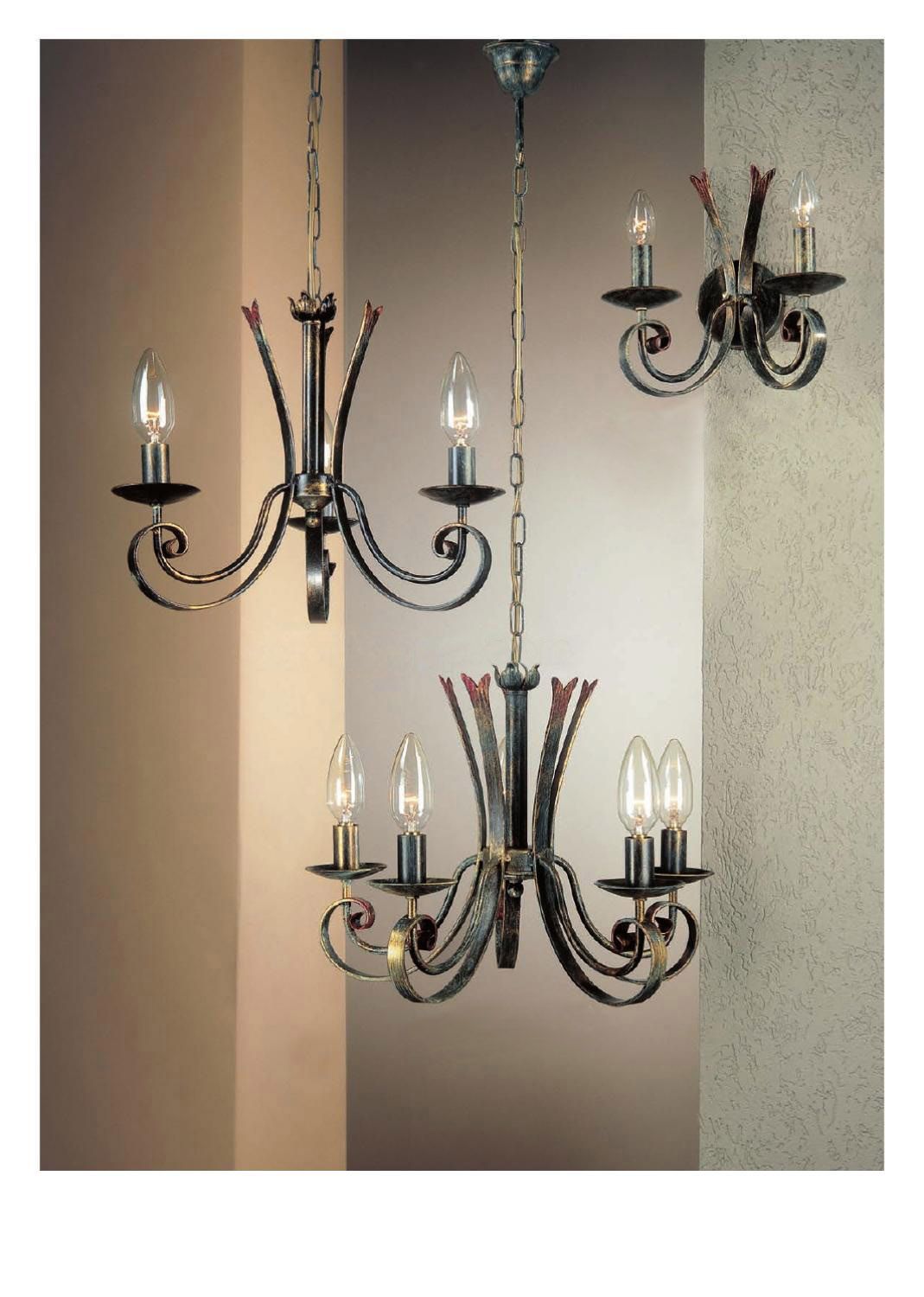 Iron Candle Pendant Lamps & Chandelier