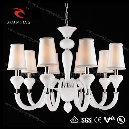 Creative Crystal Chandelier Lighting with Fabric Shade (Mv68047-8)