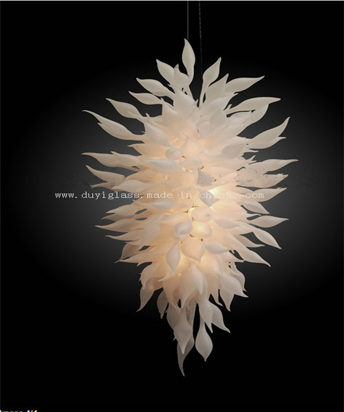White Decoration Glass Chandelier for Hall