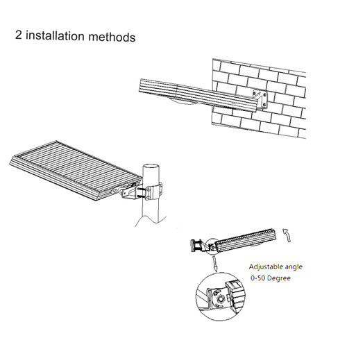 8W All in One Solar Security Street-Post-Wall-Garden Light High Output Led's Automatic 10-12hrs