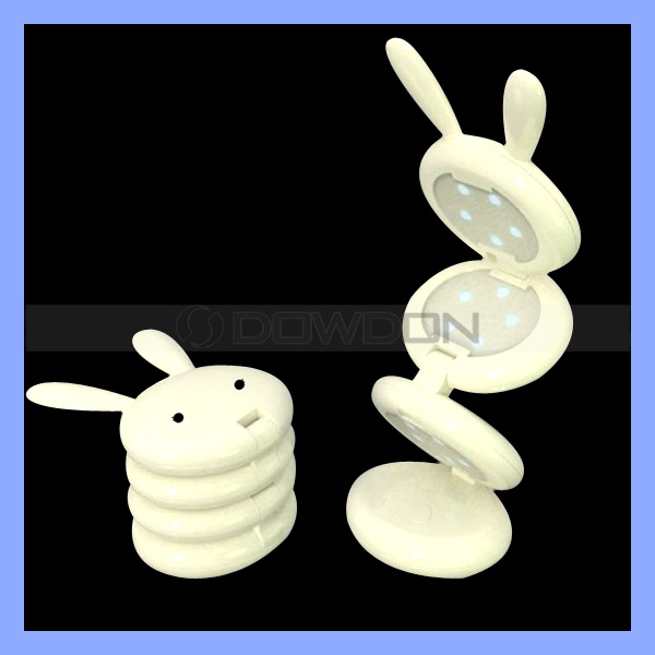 Pink White Foldable Rabbit Night Light and Rabbit Children Night LED Table Lamp