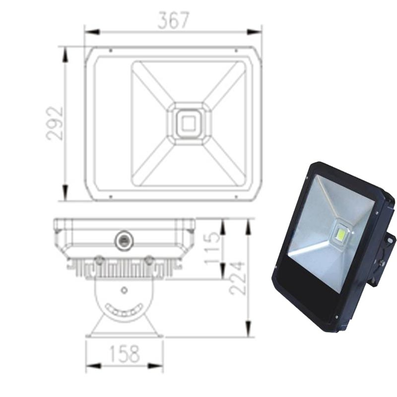 Outdoor 80W LED Flood Light IP65 UL (FLC80W-240V1)