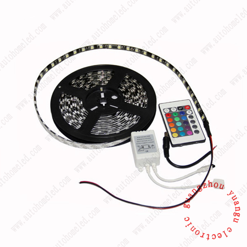 RGB Flexible 5m 3528 Black PCB LED Strip Light