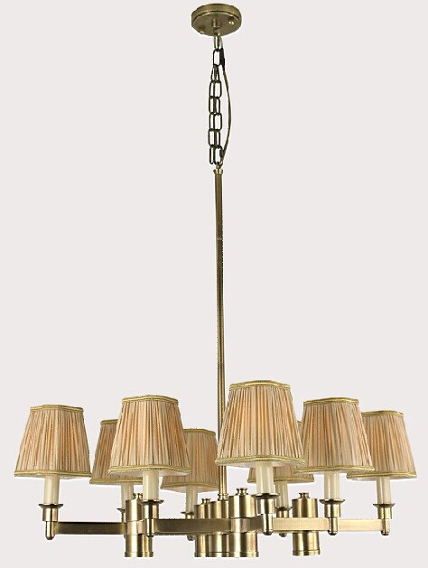 Decorative Fabric Shade Copper Chandelier (0882)