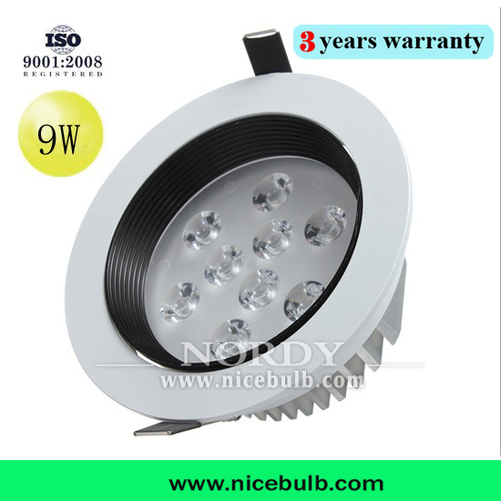 9W High Power AC85-265V Hotel Commercial Building LED Ceiling Light