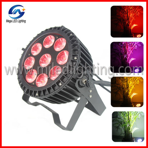 9X15W 6in1 UV + Rgbaw Outdoor LED PAR 64