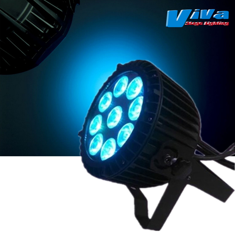 Waterproof IP65 9*10W RGBW 4in1 LED Outdoor Flat PAR