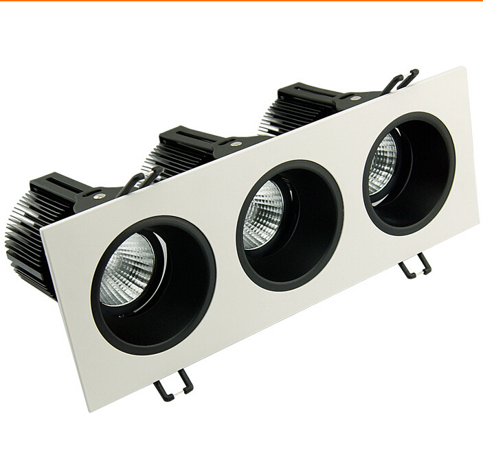 Spray White+Black Inner Ring 36W COB LED Wall Washer Downlight