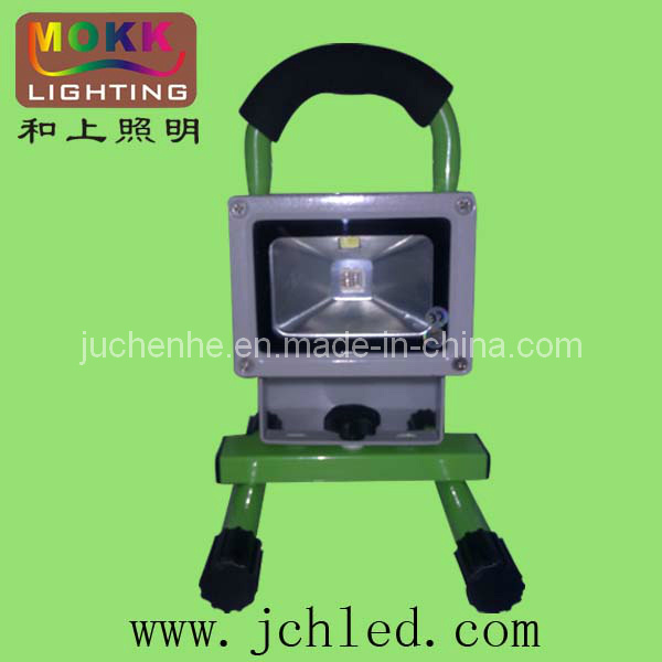 CE RoHS Waterproof 10hrs Portable Rechargeable 10W LED Flood Light