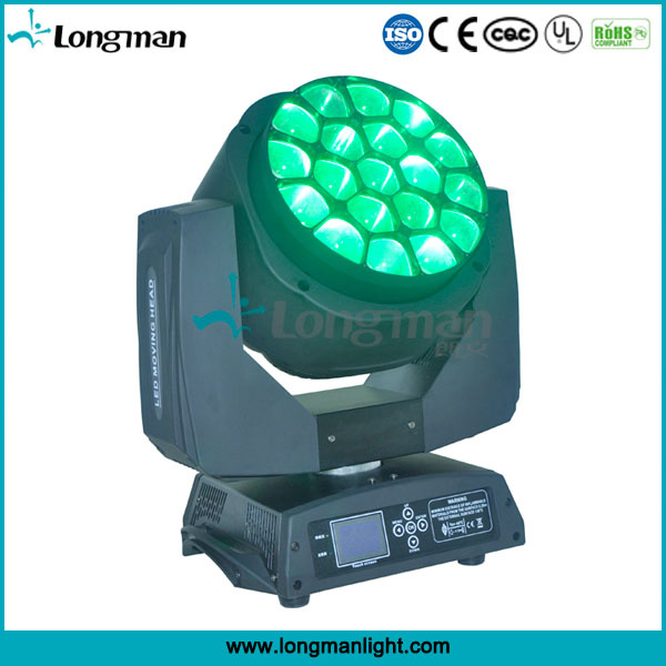 RoHS 19*15W RGBW DMX Beam LED Moving Head Light for DJ