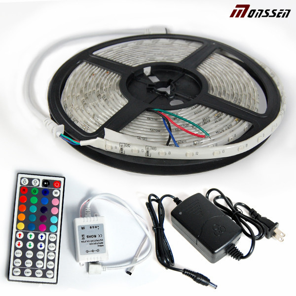 SMD 3528 Warm White Flexible LED Strip Light with IR Controller