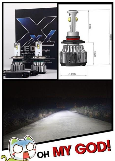 XXL 40W 3600 Lumens Canbus LED Headlights H4 DC 12V 24V