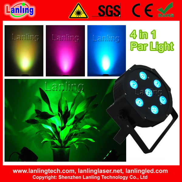 4 in 1 10W Flat LED PAR Light DJ Lights