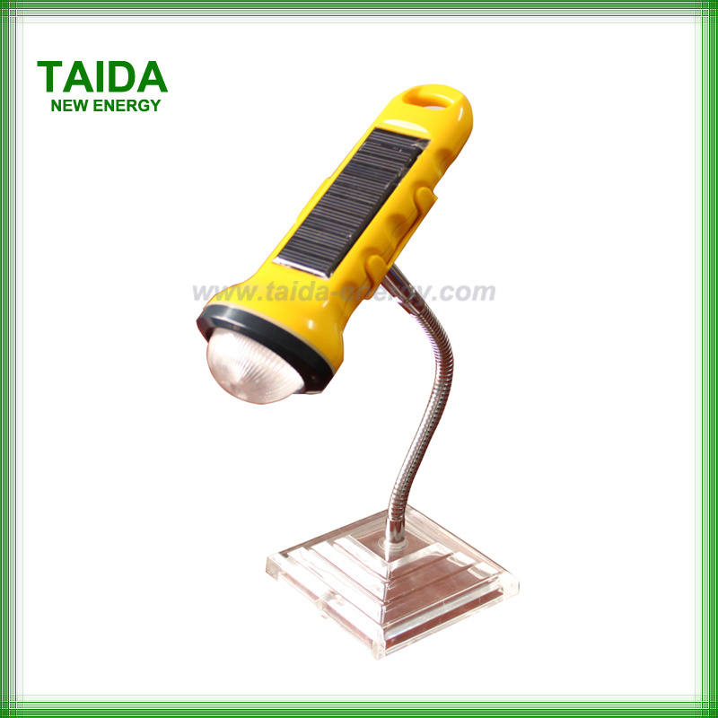 Rechargeable Solar Power LED Desk Light for Bed Reading