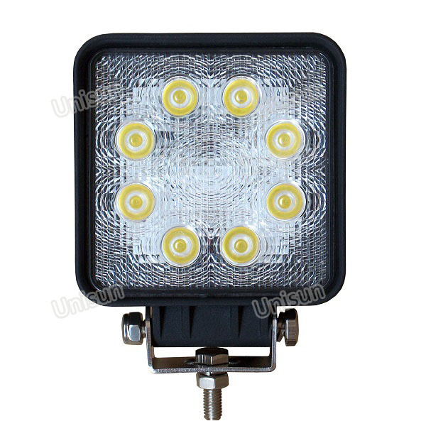 Popular Square High Power 24W LED Work Light, LED Work Lamp, Offroad Light