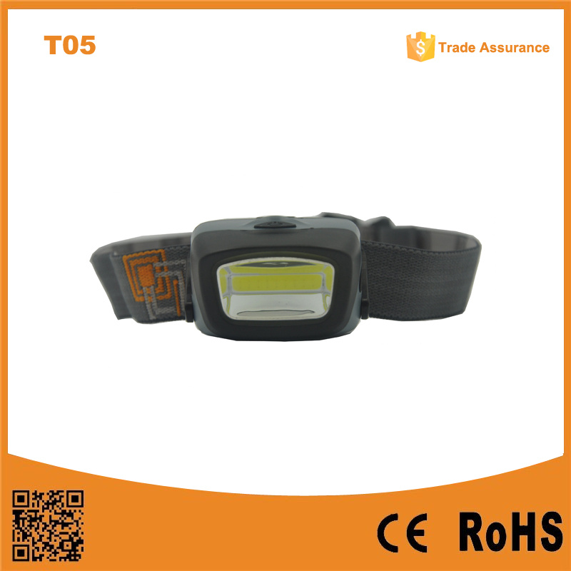 T05 COB LED Headlight Portable Outdoor Emergency Camping COB LED 3xaaa Powerful Headlamp