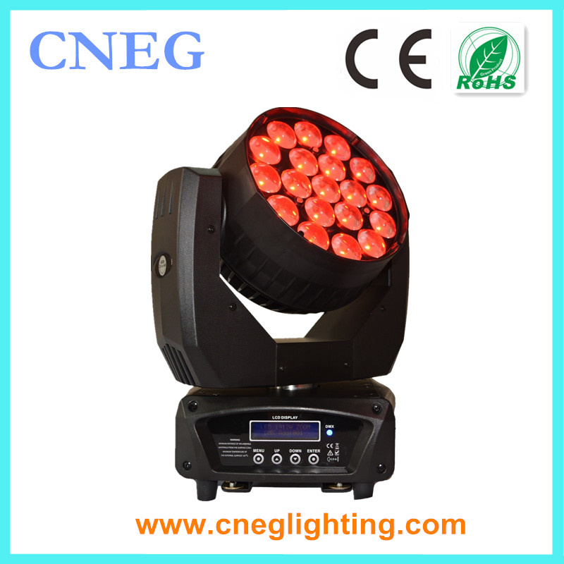 19*12W RGBW LED Moving Head Wash Light