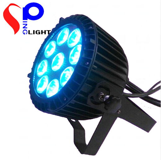 Waterproof IP65 9*10W RGBW 5in1 LED Outdoor Flat PAR