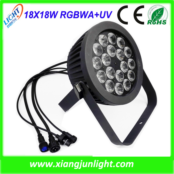 18PCS 18W Outdoor LED Wash PAR Light Rgbwauv