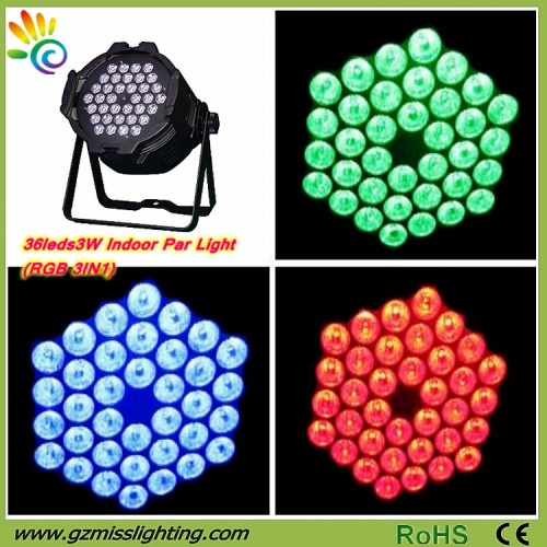 Professional Stage Lighting 36*3W RGB 3 In1 LED PAR Light for Sale