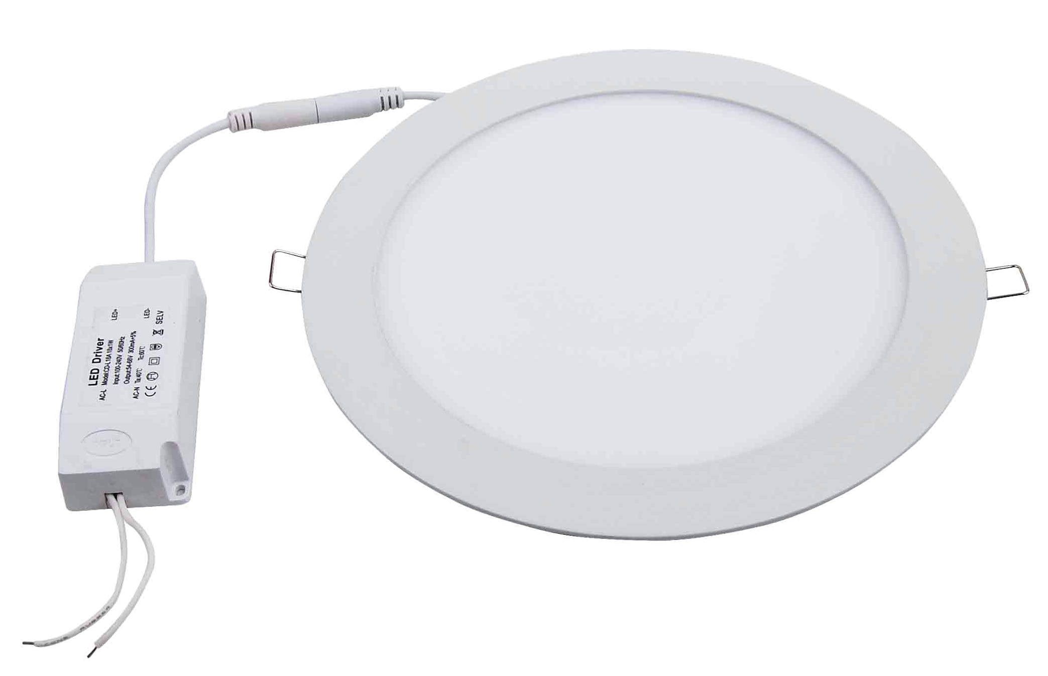 18W Round LED Panel Ceiling Light White