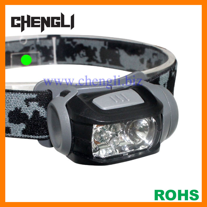 Chengli Samll 90lumens 1 CREE LED+3 Red LED Head Lamp with 3PCS AAA Size Battery (LA1231)