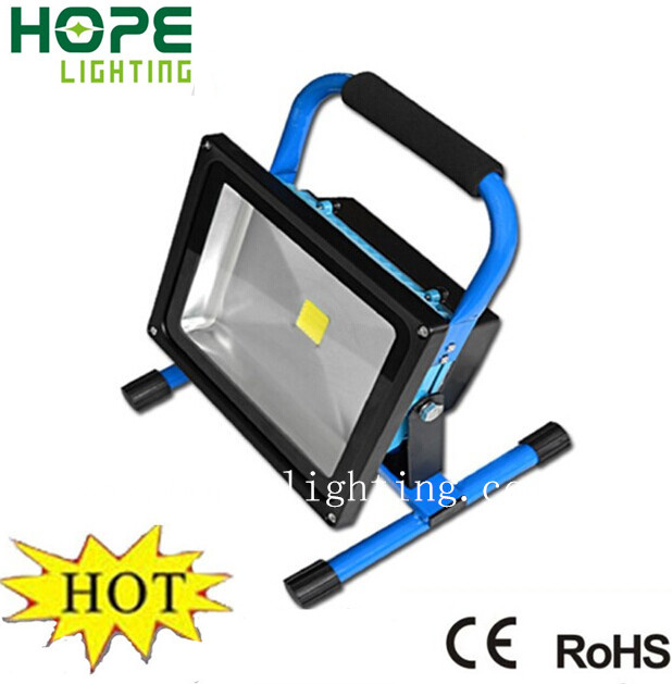 New! IP65 30W LED Flood Light with Rechargeable