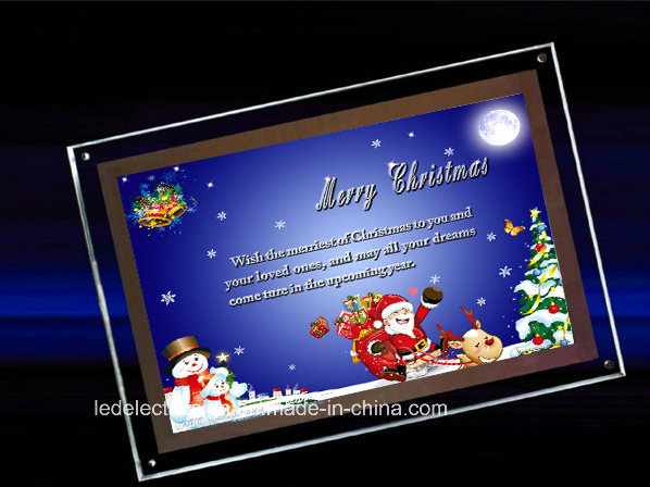 Wall Mounted Crystal Slim LED Light Box for Christma Light