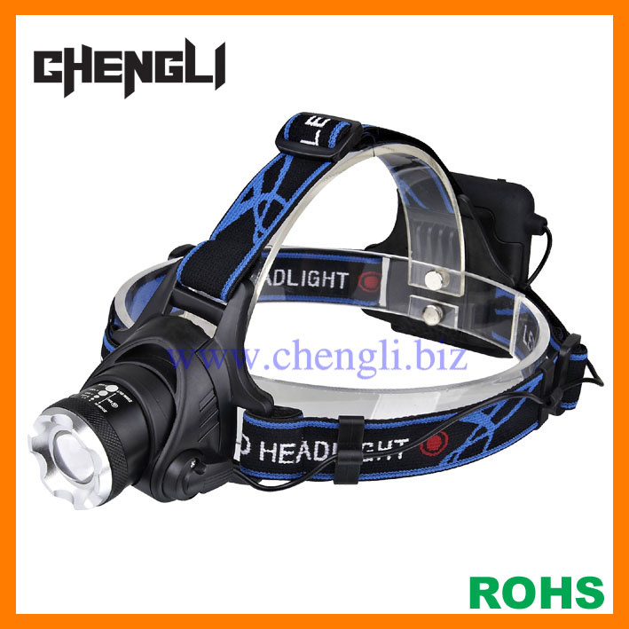 500lumens CREE T6 LED Zoomable Aluminum Headlight (LA1201)