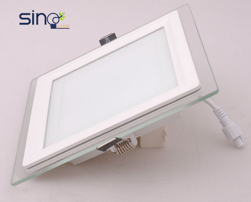 Square LED Down Light, 6W Glass LED Panel Light