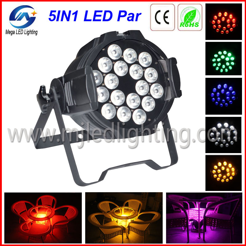 18 X 12W 5in1 Rgbaw Stage Aluminum PAR Light LED PAR