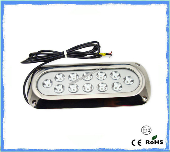 2015high Quality IP68 Waterproof Boat LED Light, 12*3W Underwater Yacht Light/Marine LED Light