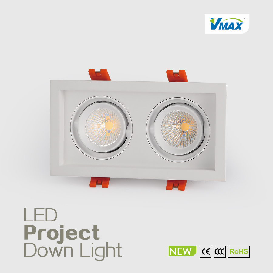 2015 Hot Selling Elegant Shape High Efficiently LED Downlight, Cheap Wholesale 2*15W LED Down Light
