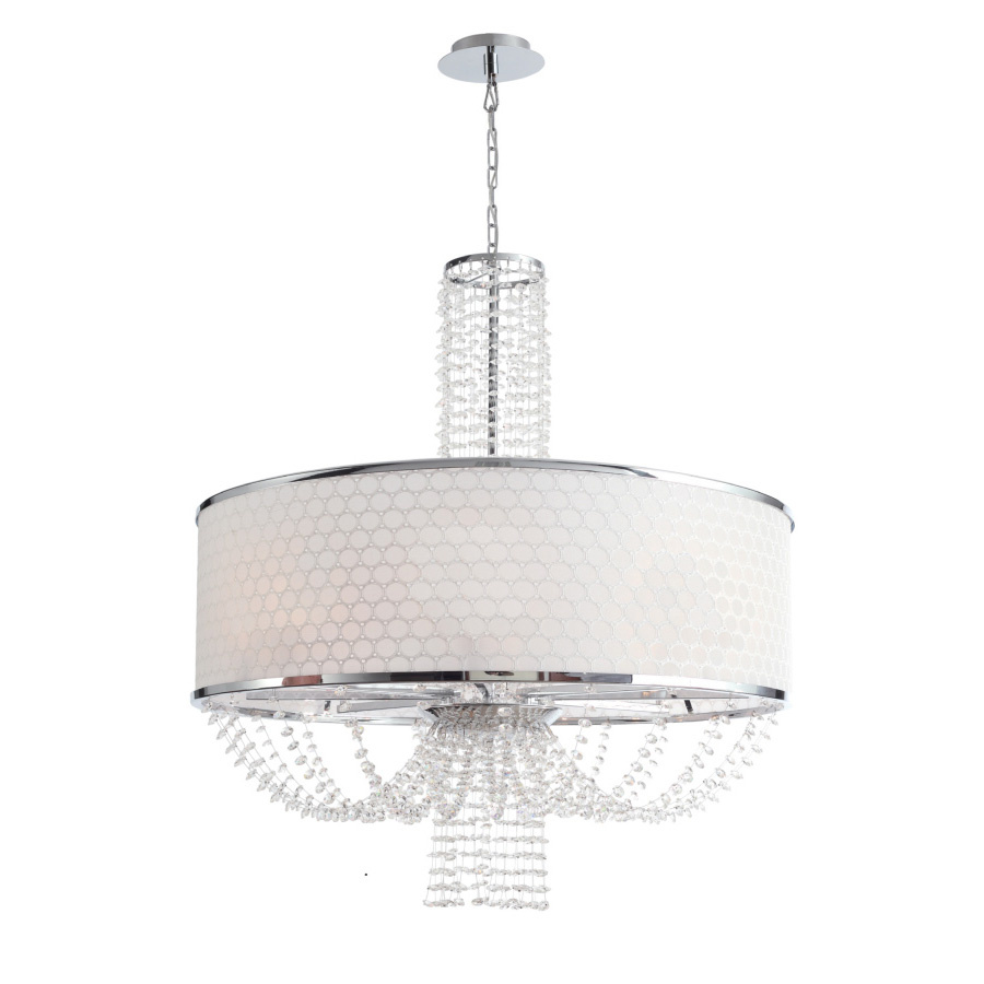 8 Light Hanging Beaded Crystals Chandelier