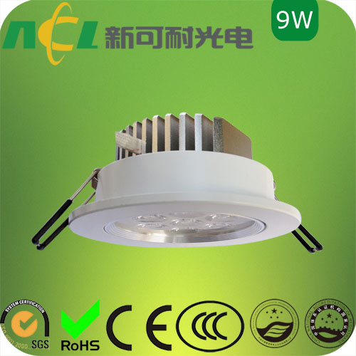 9W LED Ceiling Light Baking Paint, Cut-out 115mm LED Ceiling Light