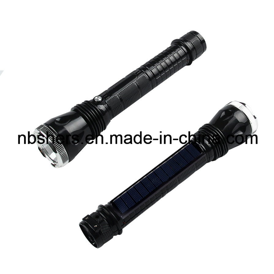 Solar 1W High Power LED Flashlight