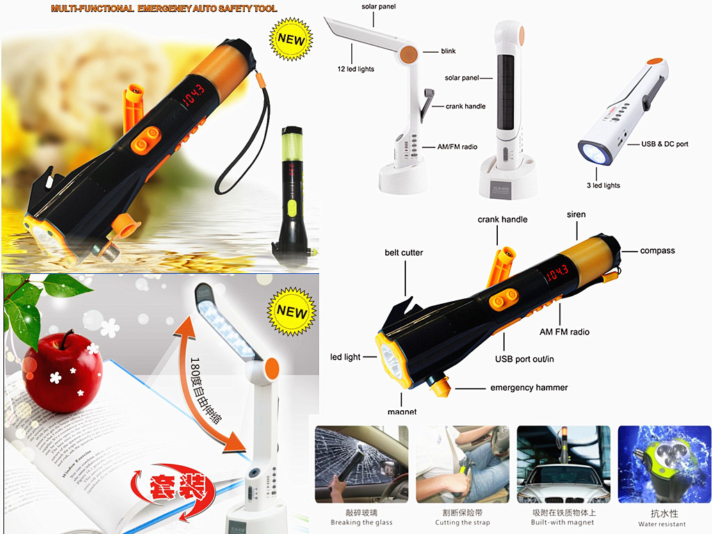 Shenzhen LED Flashlight with LED Lighting Emergency Hammer, LED Flashlight, LED Emergency Light, LED Hammer