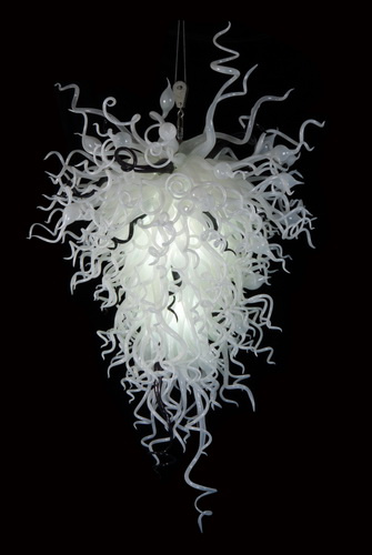 Beautiful Black and White Simple Blown Glass Chandelier (BGC2016)