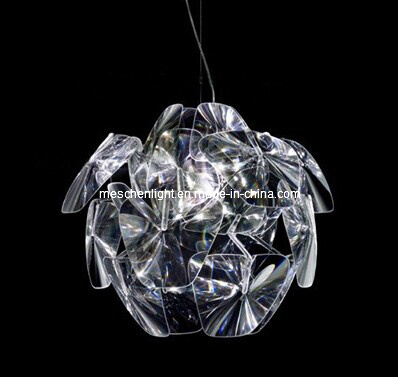 Chromed Glass 1 Light Chandelier Bar Home Ceiling Fixture
