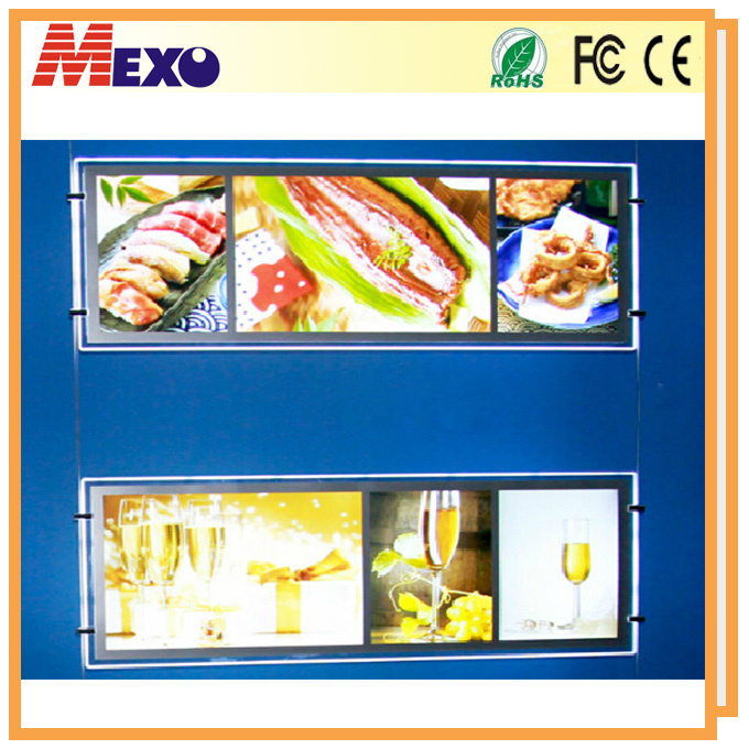 Combine Crystal Acrylic Slim LED Light Box for Advertising