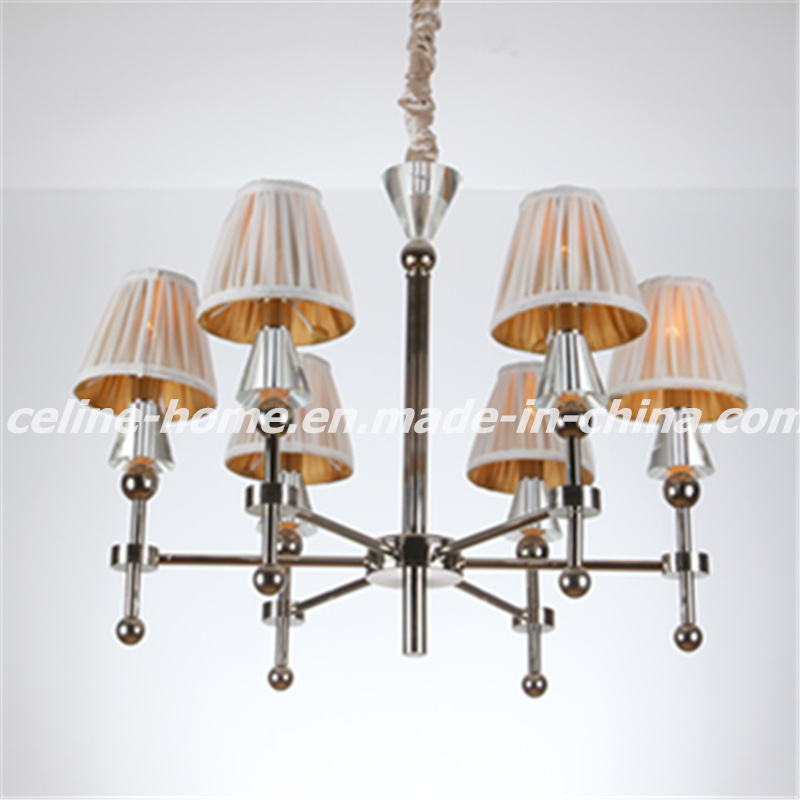 Decorative Iron Chandelier with Fabric Shade (SL2051-6)