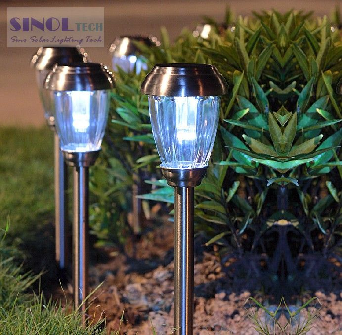 0.06W Solar LED Ground Lamp Stainless Steel White Color Solar Garden Light
