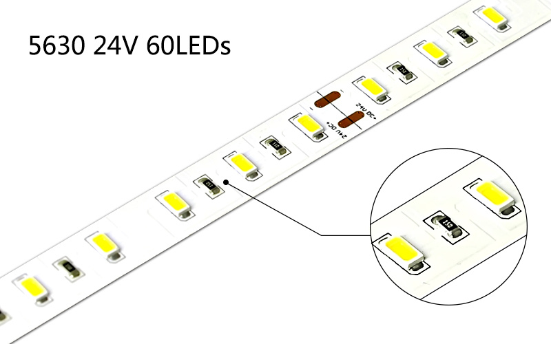 12mm PCB DC24V Flexible 5630 LED Strip Light