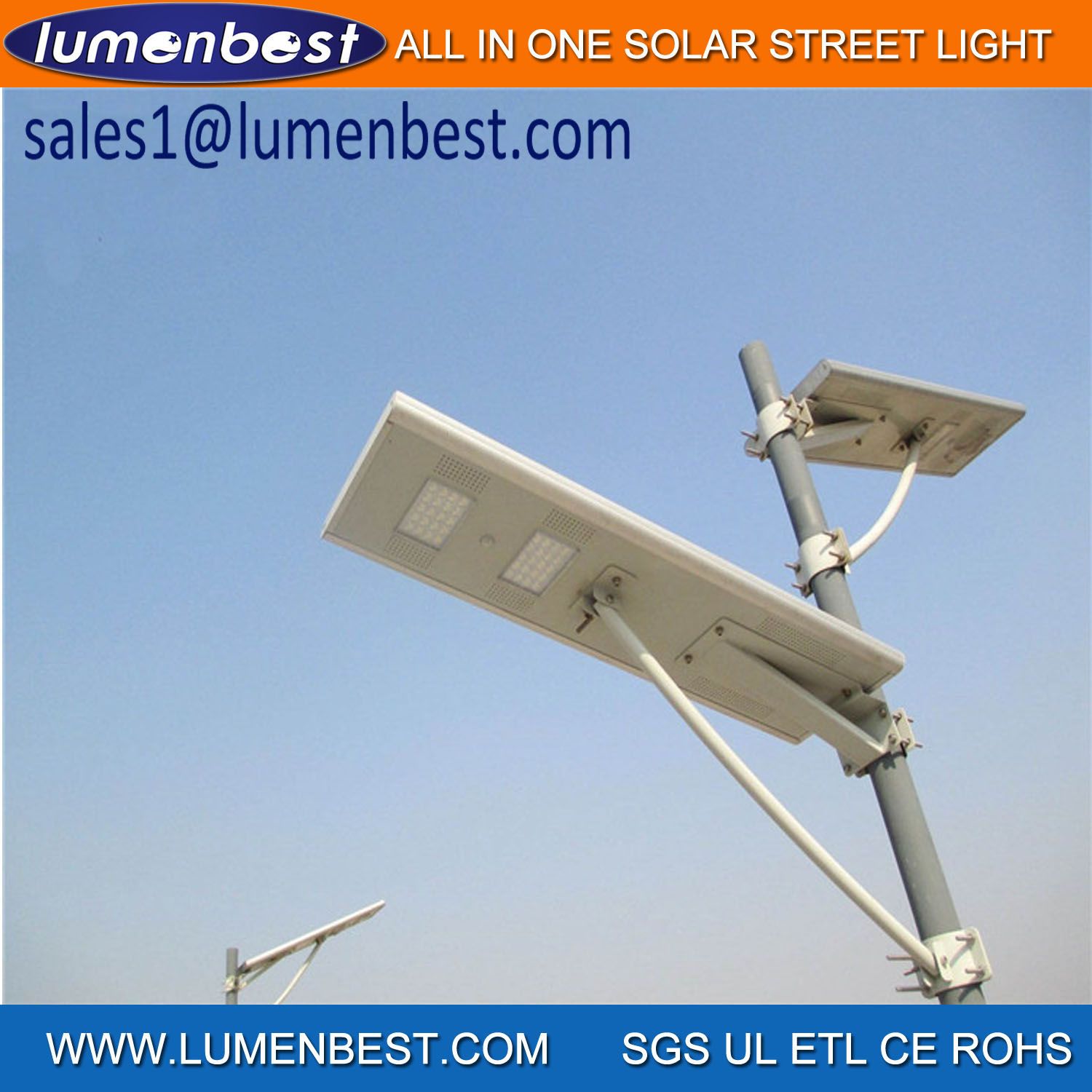 15W All in One Solar LED Street Garden Light