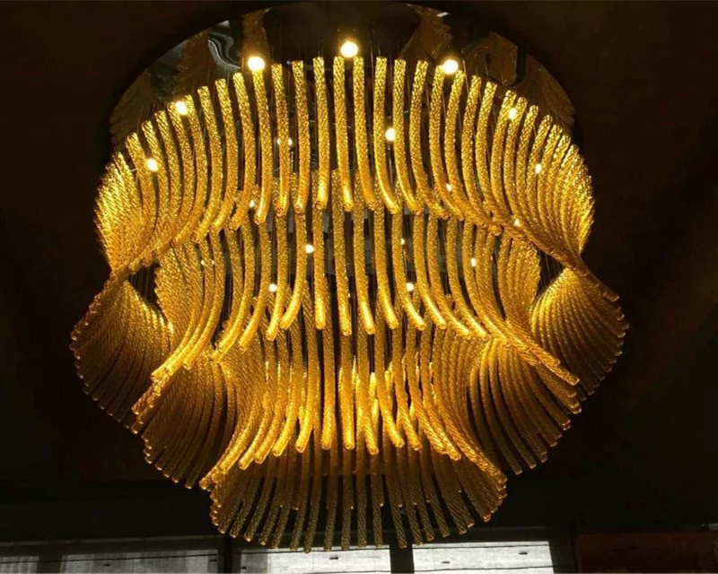 Glass Tube Hotel Project Chandelier