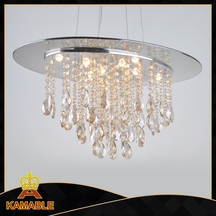 New Residential Chandelier Amber Crystal Light (9230-8B)