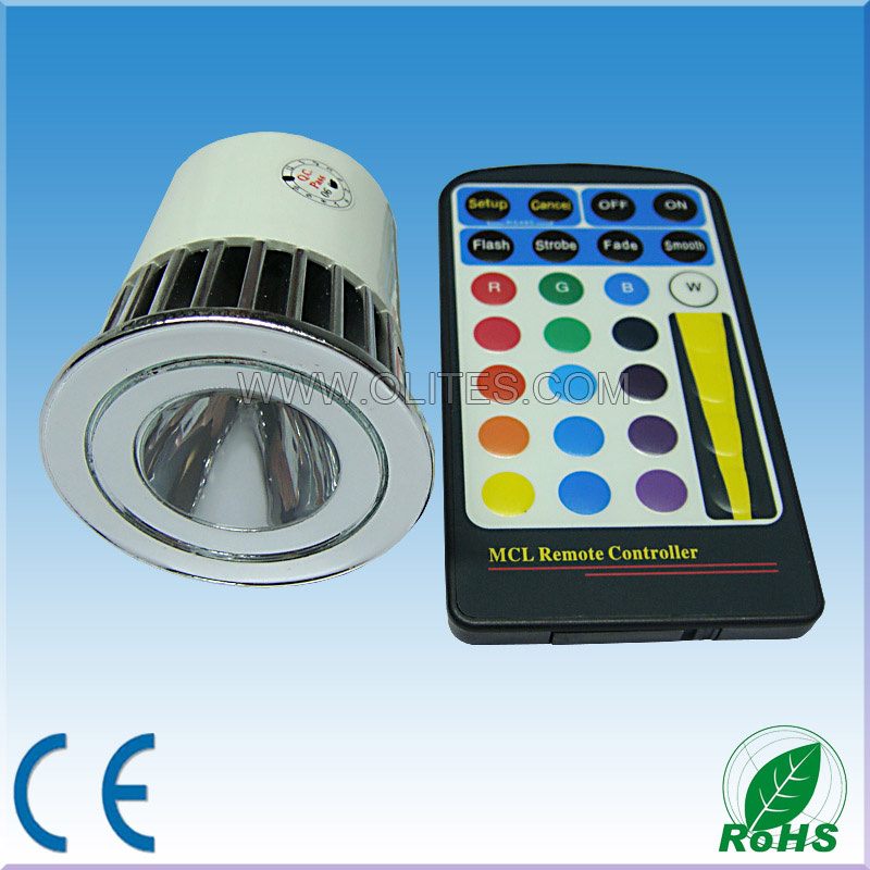 High Power 12V RGB LED Spot Light, 5W RGB LED Spotlight