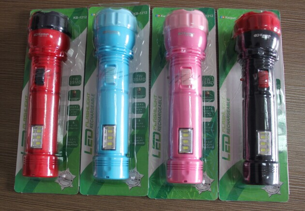 LED Rechargeable Flashlight (KB-1212)